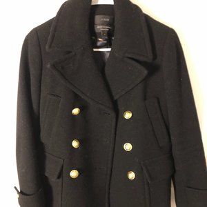 J Crew Stadium Cloth Peacoat by Nello Gori Wool Blend Peacoat Women's Sz 2P